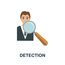 detection icon simple element from business vector