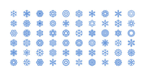 Snowflakes crystals elements for decorating vector