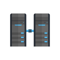 Data center icon cloud computer connection hosting vector