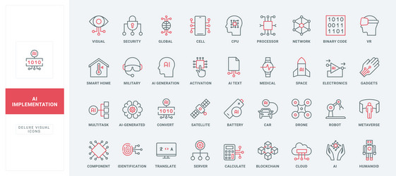 implementation of ai services activation vector image