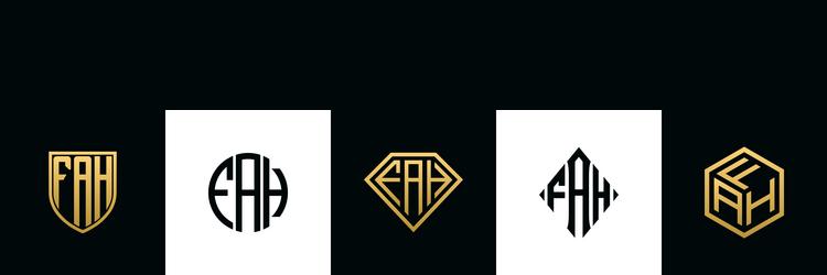 Initial letters hst logo designs bundle Royalty Free Vector
