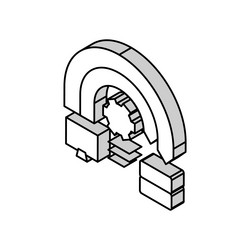 Ping of death attack isometric icon vector