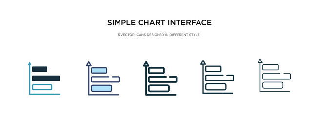 simple chart interface icon in different style vector image