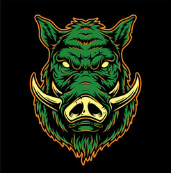 Vintage Boar Head Concept Vector Image