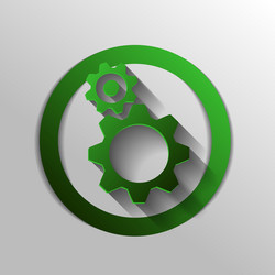 Cogwheel icon setting and repair symbol settings vector