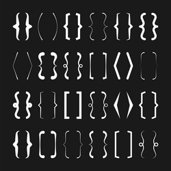 text brackets collection white quotation box vector image