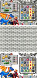 a game background template with elements vector image