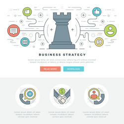 flat line business concept web site header vector image