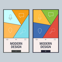 geometric triangular design style vector image