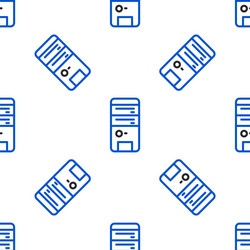 line computer icon isolated seamless pattern vector image