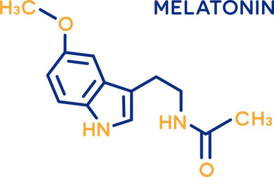 Melatonin Hormone Molecular Structure Vector Image