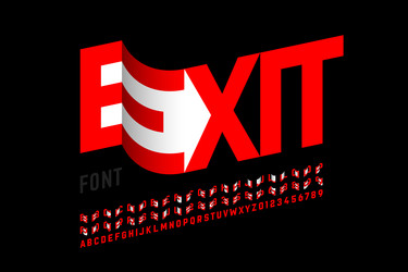 modern font design with some alternate letters vector image