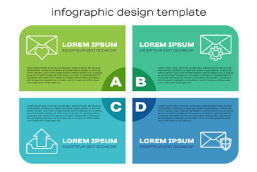 set line upload inbox envelope with valentine vector image