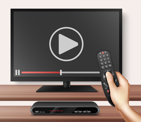 Smart tv realistic background Royalty Free Vector Image