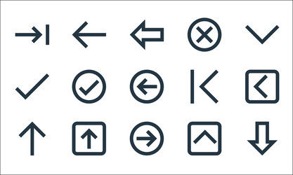 ui line icons linear set quality vector image