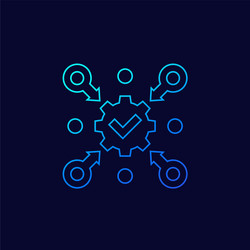 execution and execute line icon vector image