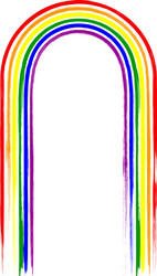 Rainbow brush stroke round frame pride flag Vector Image