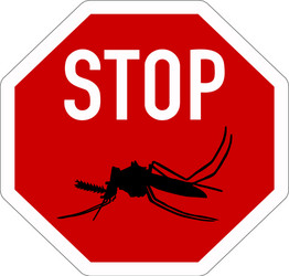 Stop sign for mosquitos vector