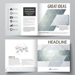 Business templates for square design bi fold vector