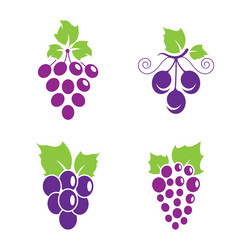 grape logo images vector