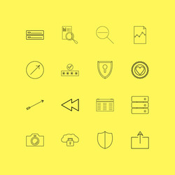 Internet of things linear icon set simple outline vector