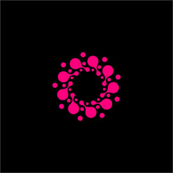 Isolated abstract pink color flower logo vector