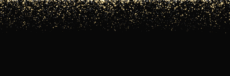 glitter gold light on black background magic star Vector Image