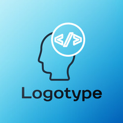 line web design and front end development icon vector image