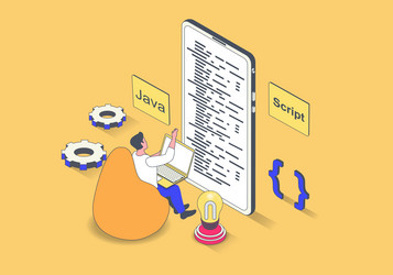 Programming Development Isometric vector image