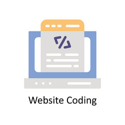 website coding flat icon style vector image