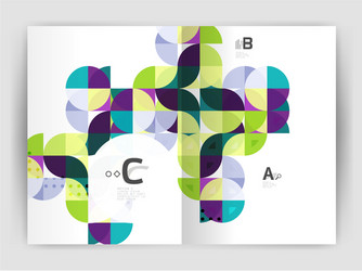 abstract background with color triangles annual vector image