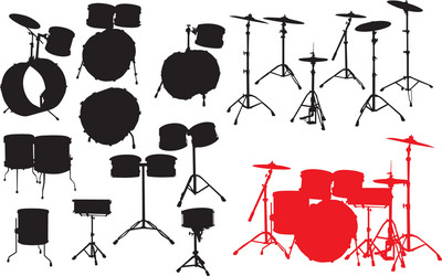 Drum kit Royalty Free Vector Image - VectorStock