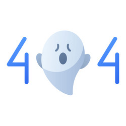 404 file not found empty state single isolated vector image