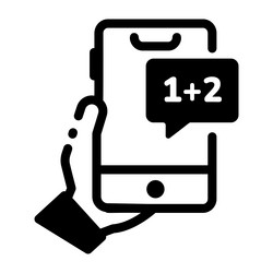 a linear style icon showing mobile learning app vector image