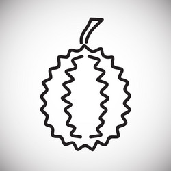 Durian icon on white background for graphic vector