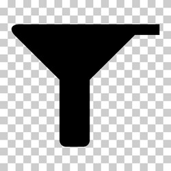 filter button web shape icon flat filtering vector image