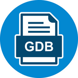 gdb file document icon vector