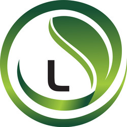 Colorful l leaf logo letter design with vibrant Vector Image