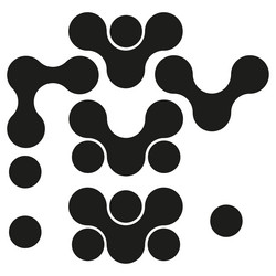 metaball connected dots circles pattern texture vector image