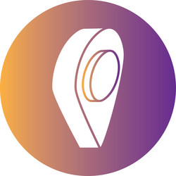 pin pointer location block style icon vector image
