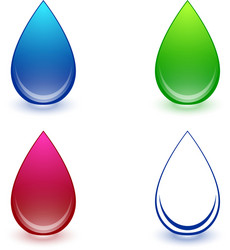 Water drop and leaf Royalty Free Vector Image - VectorStock