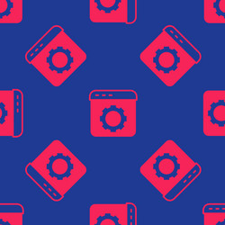 red browser setting icon isolated seamless pattern vector image