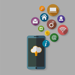 cloud computing storage and applications vector image