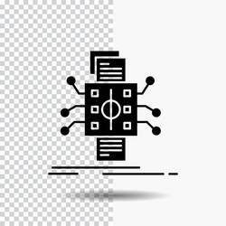 analysis data datum processing reporting glyph vector image