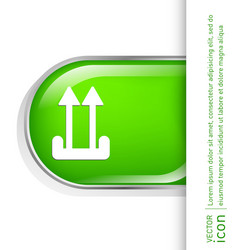 fragile symbol arrow up logistic icon vector image