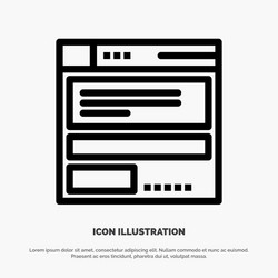 file browser computing code line icon vector image