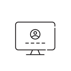 logging into your computer user account pixel vector image