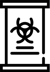 Capsule for storing dangerous viruses line icon vector