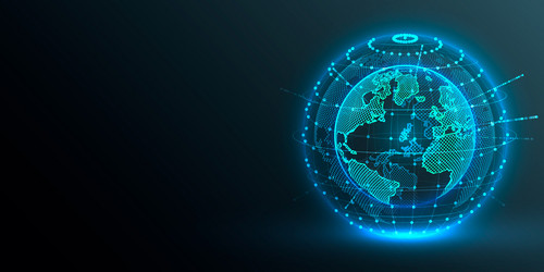 Transfer element global planet earth point black Vector Image