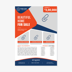 Real Estate Flyer & Brochure Template Vector Image